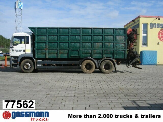 MAN TGA 26.413 BB 6x4 mit Heckkran Jonsered 1020 - Camion basculantă: Foto 1 MAN TGA 26.413 BB 6x4 mit Heckkran Jonsered 1020 - Camion basculantă: Foto 1