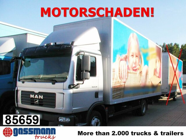 MAN TGL 8.210 4X2 BL mit LBW MBB, MOTORSCHADEN! - Camion furgon: Foto 1 MAN TGL 8.210 4X2 BL mit LBW MBB, MOTORSCHADEN! - Camion furgon: Foto 1