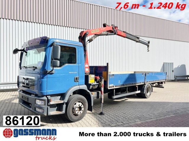 MAN TGM 15.250/340 4X2 BL mit Kran Palfinger PK - Camion platformă, Camion cu macara: Foto 1 MAN TGM 15.250/340 4X2 BL mit Kran Palfinger PK - Camion platformă, Camion cu macara: Foto 1