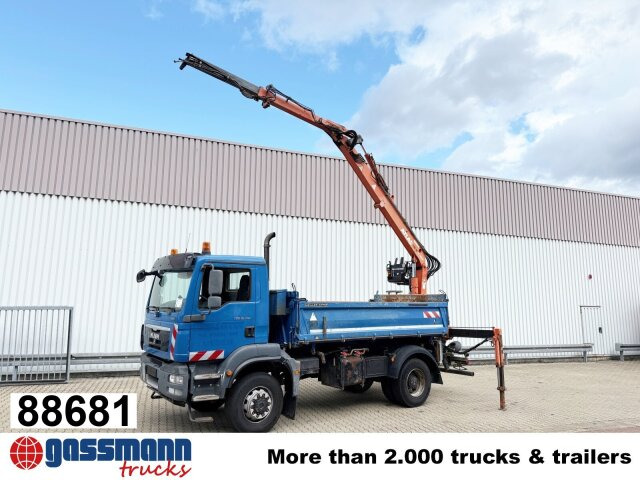 MAN TGM 18.290 4X4 BB, EEV, Heckkran Atlas AK - Camion basculantă, Camion cu macara: Foto 1 MAN TGM 18.290 4X4 BB, EEV, Heckkran Atlas AK - Camion basculantă, Camion cu macara: Foto 1