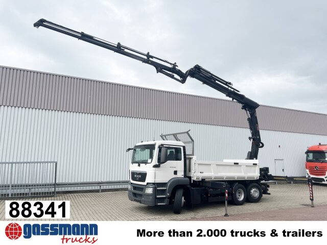 MAN TGS 26.360 6x2-4 BL, 2-Seiten-Kipper, Heckkran - Camion basculantă, Camion cu macara: Foto 1 MAN TGS 26.360 6x2-4 BL, 2-Seiten-Kipper, Heckkran - Camion basculantă, Camion cu macara: Foto 1