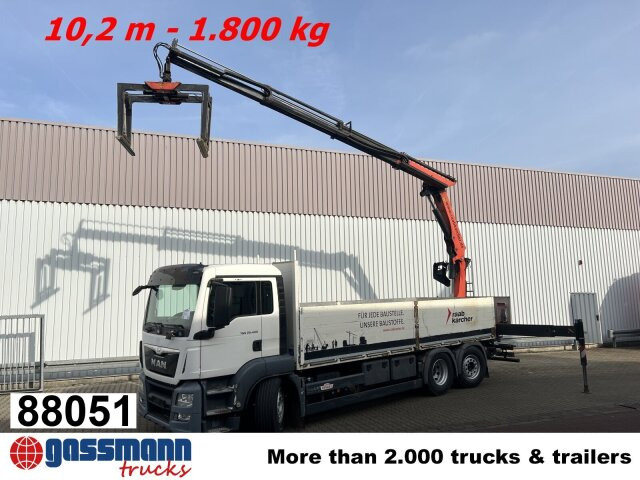 MAN TGS 26.400 6x2-4 LL, Navi, Lenk-/Liftachse, - Camion platformă, Camion cu macara: Foto 1 MAN TGS 26.400 6x2-4 LL, Navi, Lenk-/Liftachse, - Camion platformă, Camion cu macara: Foto 1