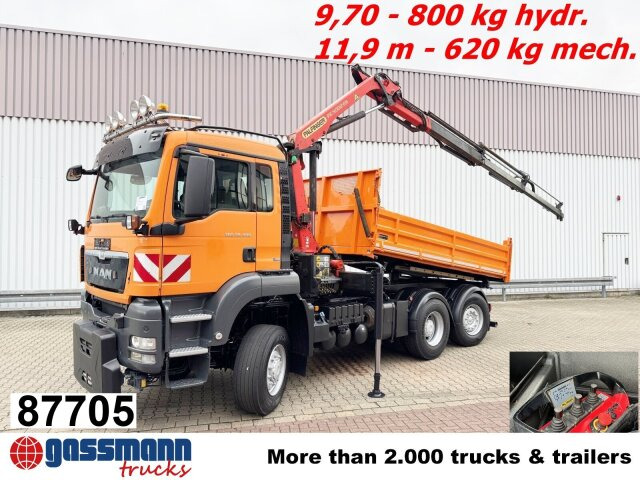MAN TGS 28.400 6X4-4 BL, Lenk-/Lift, - Camion basculantă, Camion cu macara: Foto 1 MAN TGS 28.400 6X4-4 BL, Lenk-/Lift, - Camion basculantă, Camion cu macara: Foto 1