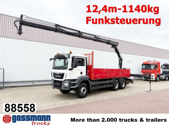MAN TGS 33.400 6x4 BB, Navi, Heckkran PK18002-EH C, - Camion platformă, Camion cu macara: Foto 1 MAN TGS 33.400 6x4 BB, Navi, Heckkran PK18002-EH C, - Camion platformă, Camion cu macara: Foto 1