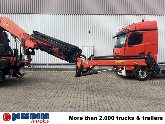 Camion platformă, Camion cu macara MAN TGS 35.440 8x4 BL, Navi, Heckkran Palfinger: Foto 14