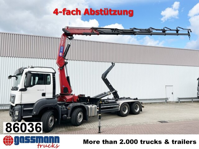 MAN TGS 35.480 8X4 BL, Intarder, Kran HMF 3220-K6, - Camion cu cârlig, Camion cu macara: Foto 1 MAN TGS 35.480 8X4 BL, Intarder, Kran HMF 3220-K6, - Camion cu cârlig, Camion cu macara: Foto 1