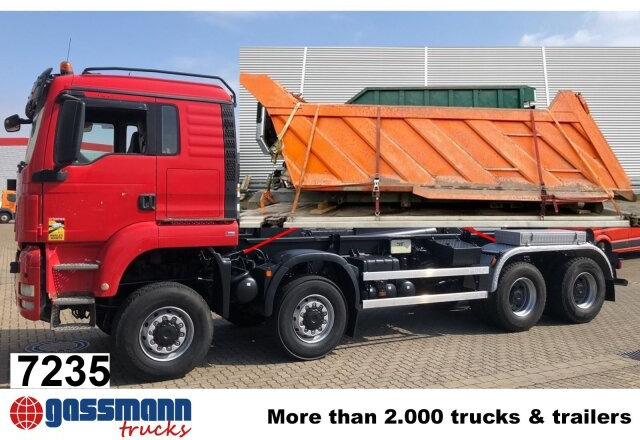 MAN TGS 41.480 8X8 BB, Bender Stahlmulde ca. 18m³, - Camion şasiu: Foto 1 MAN TGS 41.480 8X8 BB, Bender Stahlmulde ca. 18m³, - Camion şasiu: Foto 1