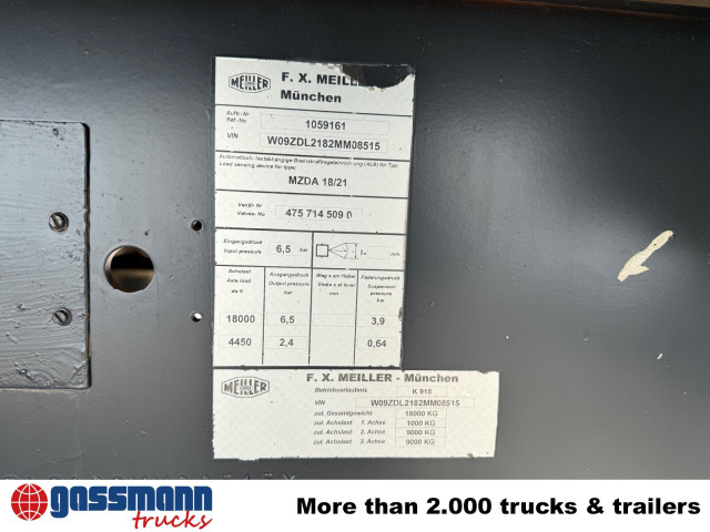 Meiller MZDA 18/21, Stahlbordwände, ca. 10m³ - Remorcă basculantă: Foto 3 Meiller MZDA 18/21, Stahlbordwände, ca. 10m³ - Remorcă basculantă: Foto 3