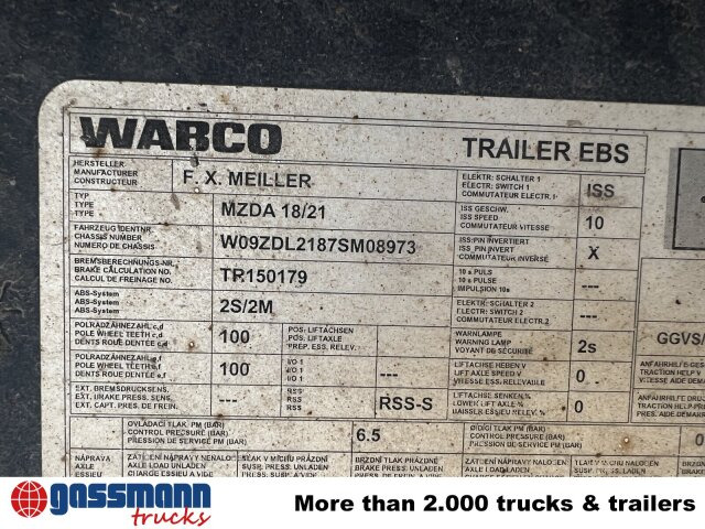 Meiller Meiller MZDA 18/2, geteilte Bordwände - Remorcă basculantă: Foto 3 Meiller Meiller MZDA 18/2, geteilte Bordwände - Remorcă basculantă: Foto 3