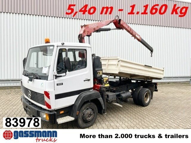 Mercedes-Benz 811 K 4x2 mit Kran Fassi F65A.21 (BJ.2009) - Camion basculantă, Camion cu macara: Foto 1 Mercedes-Benz 811 K 4x2 mit Kran Fassi F65A.21 (BJ.2009) - Camion basculantă, Camion cu macara: Foto 1