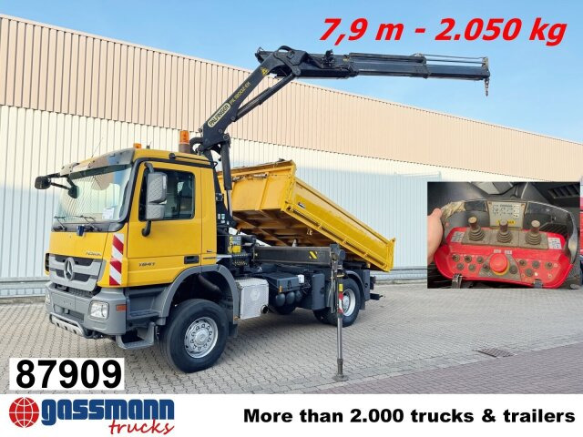 Mercedes-Benz Actros 1841 AK 4x4, EEV, Kran Palfinger - Camion basculantă, Camion cu macara: Foto 1 Mercedes-Benz Actros 1841 AK 4x4, EEV, Kran Palfinger - Camion basculantă, Camion cu macara: Foto 1