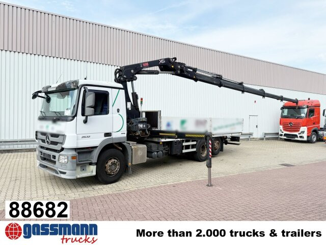 Mercedes-Benz Actros 2532 L 6x2, Liftachse, Kran Hiab 244EP-5 - Camion platformă, Camion cu macara: Foto 1 Mercedes-Benz Actros 2532 L 6x2, Liftachse, Kran Hiab 244EP-5 - Camion platformă, Camion cu macara: Foto 1