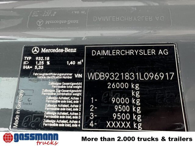 Mercedes-Benz Actros 3346 AK 6x6 - Camion şasiu: Foto 3 Mercedes-Benz Actros 3346 AK 6x6 - Camion şasiu: Foto 3
