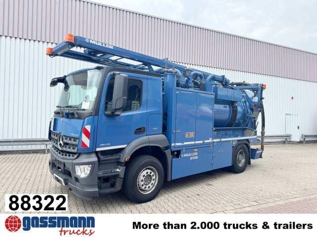 Mercedes-Benz Arocs 1843 L 4x2, Müller Canalmaster ca. 8m³, - Măturătoare stradală: Foto 1 Mercedes-Benz Arocs 1843 L 4x2, Müller Canalmaster ca. 8m³, - Măturătoare stradală: Foto 1