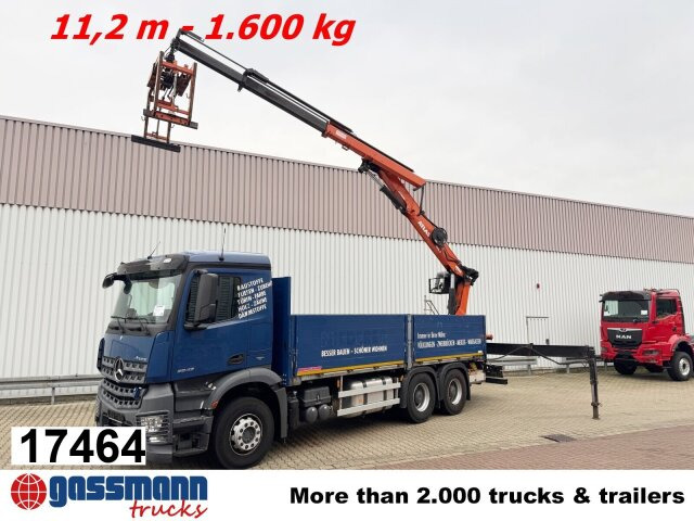Mercedes-Benz Arocs 2642 6x4 mit Heckkran Atlas AK 186.3 V-2 - Camion platformă, Camion cu macara: Foto 1 Mercedes-Benz Arocs 2642 6x4 mit Heckkran Atlas AK 186.3 V-2 - Camion platformă, Camion cu macara: Foto 1