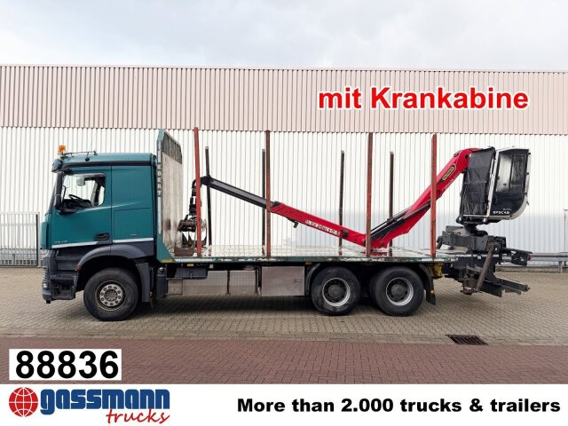 Mercedes-Benz Arocs 2648 6x4 mit Heckkran Epsilon M12Z83, - Camion forestier, Camion cu macara: Foto 1 Mercedes-Benz Arocs 2648 6x4 mit Heckkran Epsilon M12Z83, - Camion forestier, Camion cu macara: Foto 1