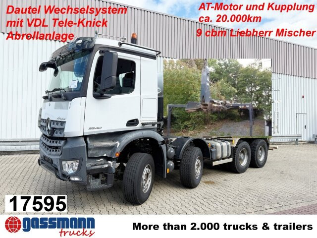Mercedes-Benz Arocs 3240 8x4, VDL Tele-Knick Abrollanlage - Camion cu cârlig: Foto 1 Mercedes-Benz Arocs 3240 8x4, VDL Tele-Knick Abrollanlage - Camion cu cârlig: Foto 1
