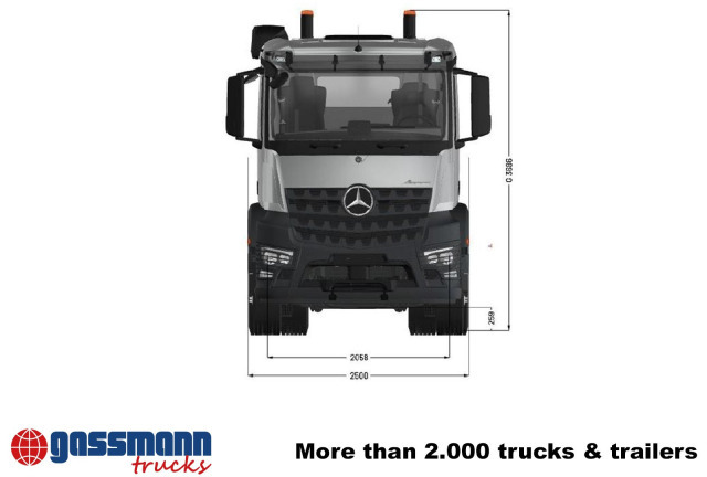 Mercedes-Benz Arocs 3253 L 8x4/4, MultimediaCockpit, Navi, - Camion şasiu: Foto 3 Mercedes-Benz Arocs 3253 L 8x4/4, MultimediaCockpit, Navi, - Camion şasiu: Foto 3