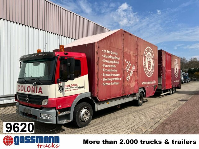 Mercedes-Benz Atego 1223 L 4x2, Kompl. Zug, Lift- & - Camion cu prelată: Foto 1 Mercedes-Benz Atego 1223 L 4x2, Kompl. Zug, Lift- & - Camion cu prelată: Foto 1