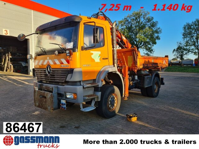 Mercedes-Benz Atego 1823 AK 4x4 mit Kran Atlas 85.2, Funk, - Camion basculantă, Camion cu macara: Foto 1 Mercedes-Benz Atego 1823 AK 4x4 mit Kran Atlas 85.2, Funk, - Camion basculantă, Camion cu macara: Foto 1