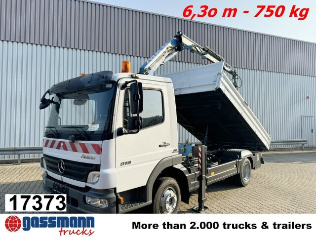 Mercedes-Benz Atego 818 K 4x2 mit Kran Atlas AK 50.1-A2 - Camion basculantă, Camion cu macara: Foto 1 Mercedes-Benz Atego 818 K 4x2 mit Kran Atlas AK 50.1-A2 - Camion basculantă, Camion cu macara: Foto 1