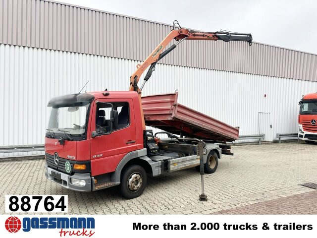 Mercedes-Benz Atego 818 K 4x2 mit Kran Palfinger PK 6500, 2x - Camion basculantă, Camion cu macara: Foto 1 Mercedes-Benz Atego 818 K 4x2 mit Kran Palfinger PK 6500, 2x - Camion basculantă, Camion cu macara: Foto 1