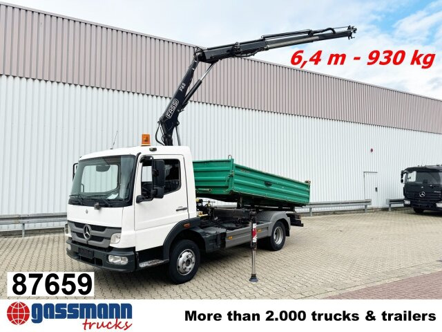 Mercedes-Benz Atego 918 KK 4x2, 2x AHK, Kran Fassi F65 - Camion basculantă, Camion cu macara: Foto 1 Mercedes-Benz Atego 918 KK 4x2, 2x AHK, Kran Fassi F65 - Camion basculantă, Camion cu macara: Foto 1