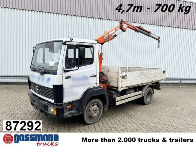 Mercedes-Benz LK 814 4x2, 6-Zylinder, Kran Tirre Euro 35 - Camion platformă, Camion cu macara: Foto 1 Mercedes-Benz LK 814 4x2, 6-Zylinder, Kran Tirre Euro 35 - Camion platformă, Camion cu macara: Foto 1
