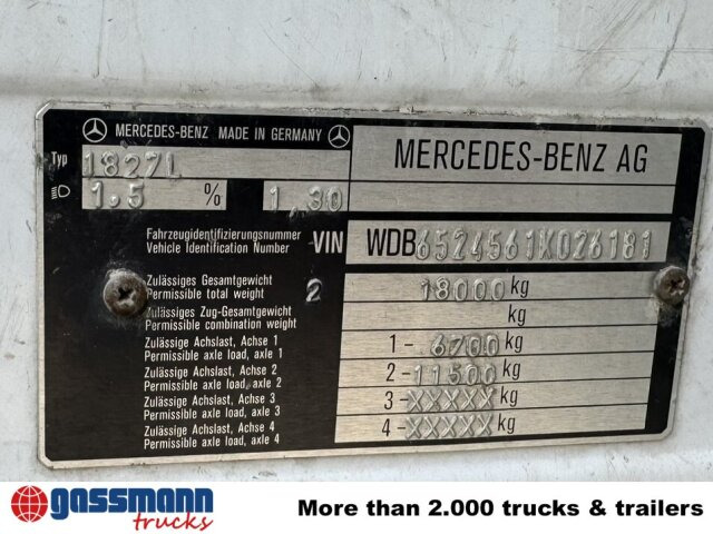 Mercedes-Benz SK 1827L 4x2 - Camion platformă: Foto 5 Mercedes-Benz SK 1827L 4x2 - Camion platformă: Foto 5