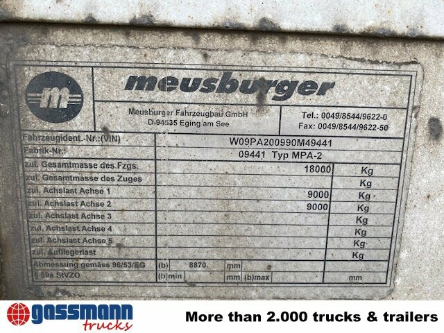 Meusburger MPA-2, Stapleraufnahme - Remorcă platformă: Foto 4 Meusburger MPA-2, Stapleraufnahme - Remorcă platformă: Foto 4