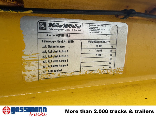 Müller-Mitteltal RA-T-Kombi 18,0 - Remorcă abroll/ Skiploader: Foto 4 Müller-Mitteltal RA-T-Kombi 18,0 - Remorcă abroll/ Skiploader: Foto 4