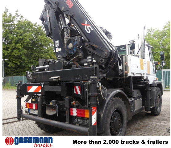 Unimog U400 4x4, Frontzapfwelle, Heckkran Hiab XS - Camion platformă, Camion cu macara: Foto 3 Unimog U400 4x4, Frontzapfwelle, Heckkran Hiab XS - Camion platformă, Camion cu macara: Foto 3
