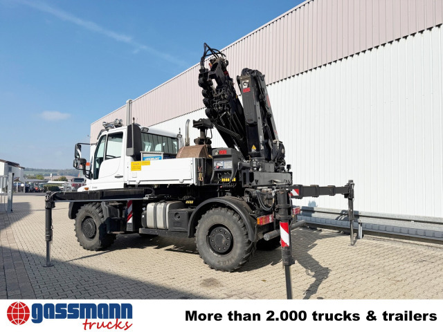 Unimog U400 4x4, Frontzapfwelle, Heckkran Hiab XS - Camion platformă, Camion cu macara: Foto 3 Unimog U400 4x4, Frontzapfwelle, Heckkran Hiab XS - Camion platformă, Camion cu macara: Foto 3
