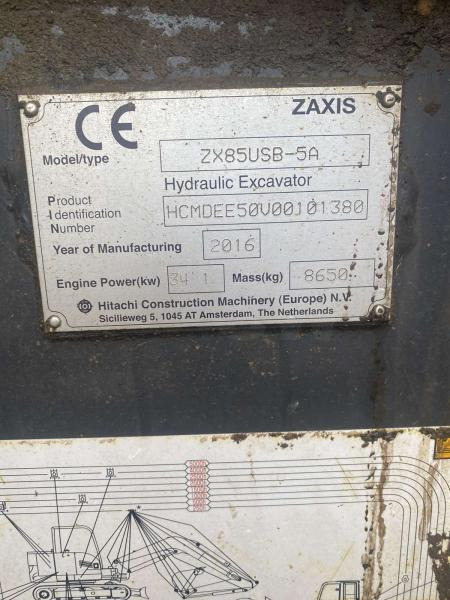 Hitachi ZX85USB-5A - Excavator pe şenile: Foto 4 Hitachi ZX85USB-5A - Excavator pe şenile: Foto 4