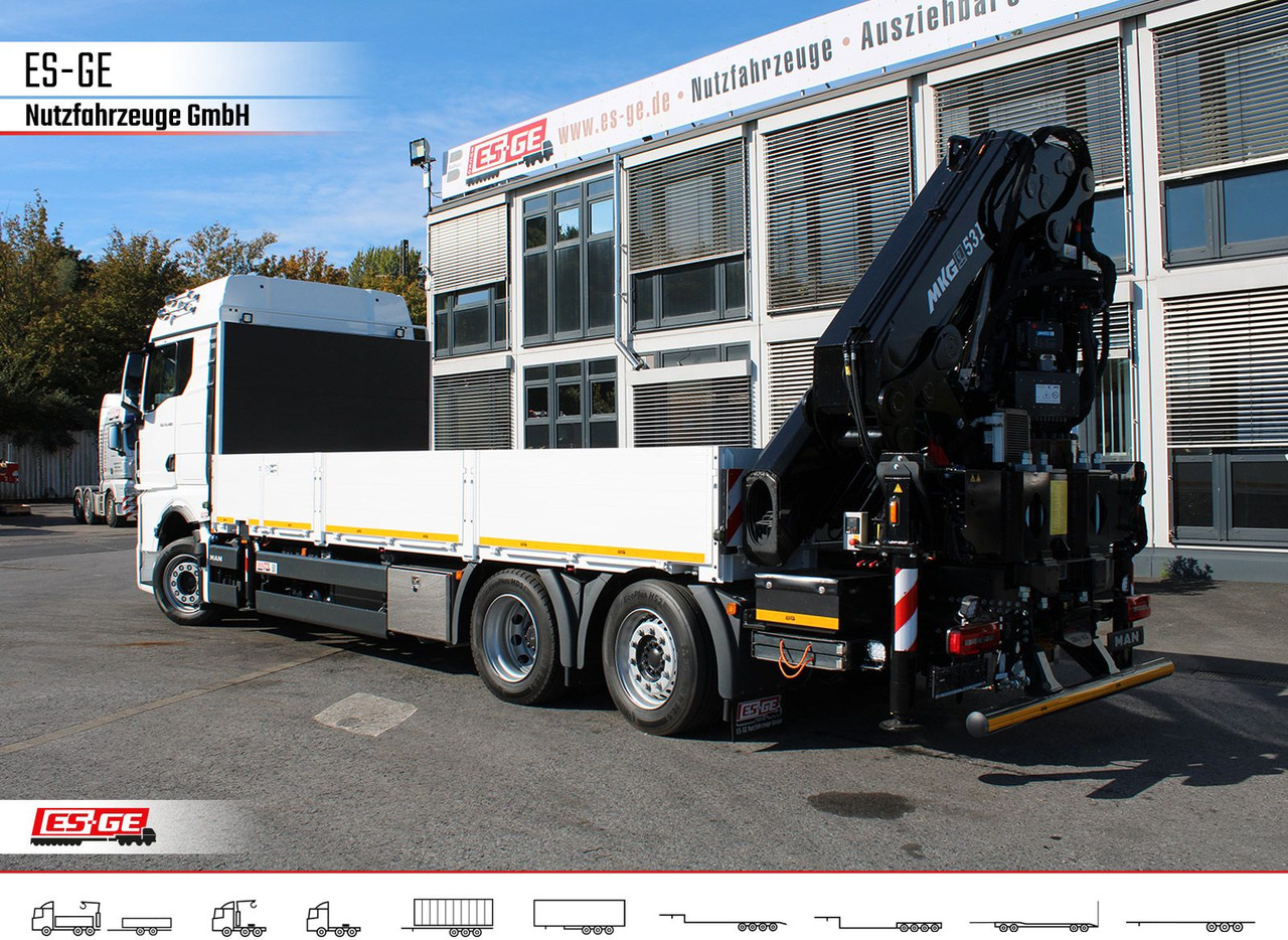 MAN TGX 26.480 6x2-4 LL, MKG-Ladekran HLK531 a5 - Camion platformă, Camion cu macara: Foto 2 MAN TGX 26.480 6x2-4 LL, MKG-Ladekran HLK531 a5 - Camion platformă, Camion cu macara: Foto 2