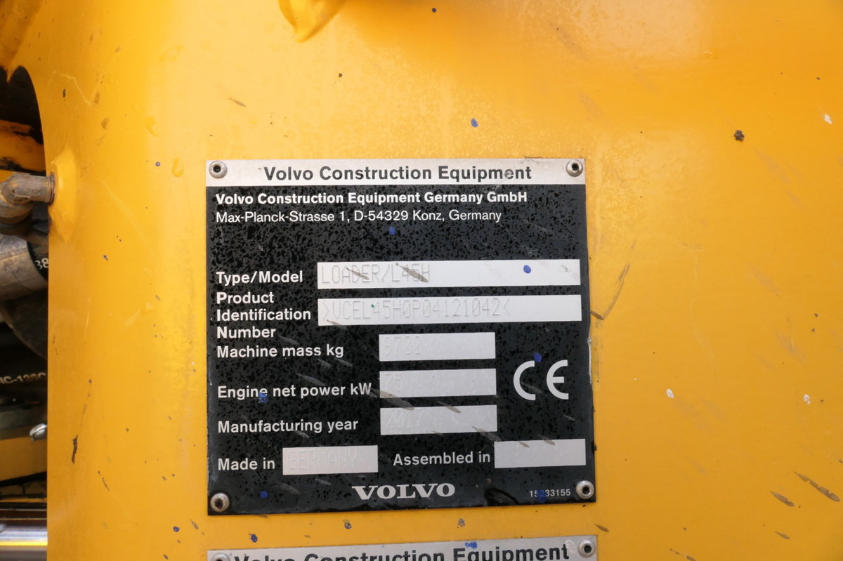 Încărcător frontal pe pneuri VOLVO L45H: Foto 19