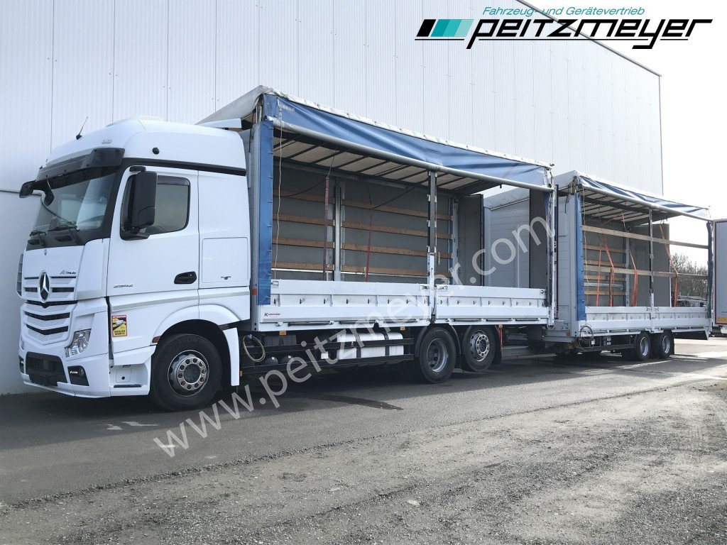 MERCEDES-BENZ Actros 2542 LL Pritsche, EU 6, Klima, Standklima, - Camion cu prelată: Foto 1 MERCEDES-BENZ Actros 2542 LL Pritsche, EU 6, Klima, Standklima, - Camion cu prelată: Foto 1
