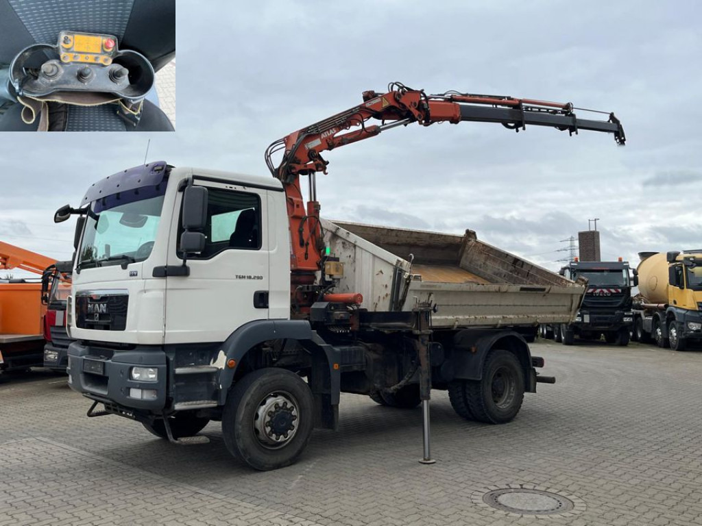 MAN TG-M 18.290 4x4 BB 2-Achs Allradkipper Kran Atlas 105+Funk - Camion basculantă, Camion cu macara: Foto 1 MAN TG-M 18.290 4x4 BB 2-Achs Allradkipper Kran Atlas 105+Funk - Camion basculantă, Camion cu macara: Foto 1