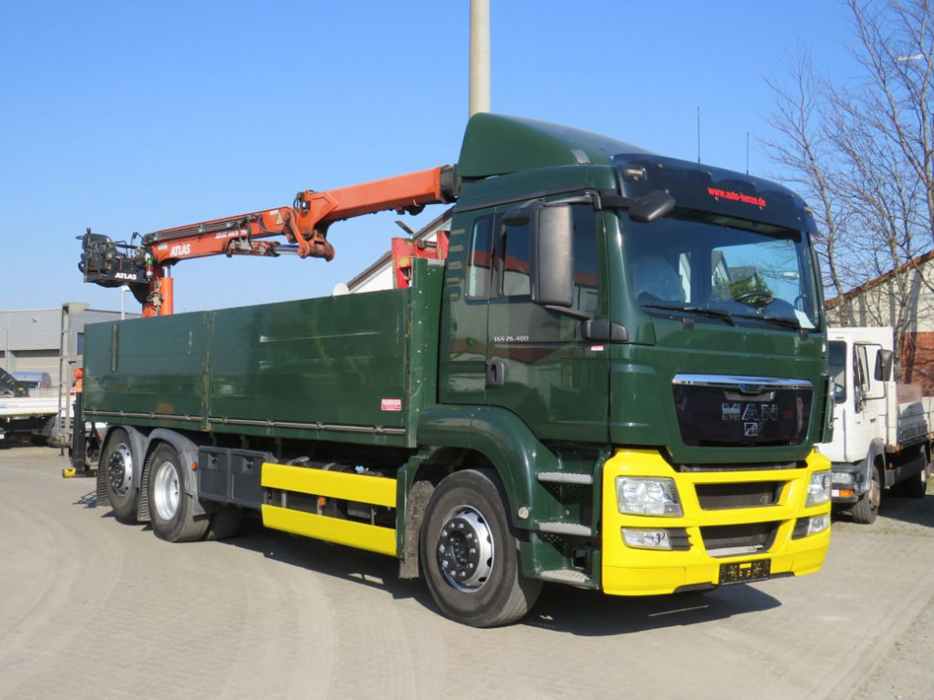 MAN TG-S 26.400 6x2-2 BL Pritsche Heckkran Atlas 165.2 - Camion platformă, Camion cu macara: Foto 5 MAN TG-S 26.400 6x2-2 BL Pritsche Heckkran Atlas 165.2 - Camion platformă, Camion cu macara: Foto 5