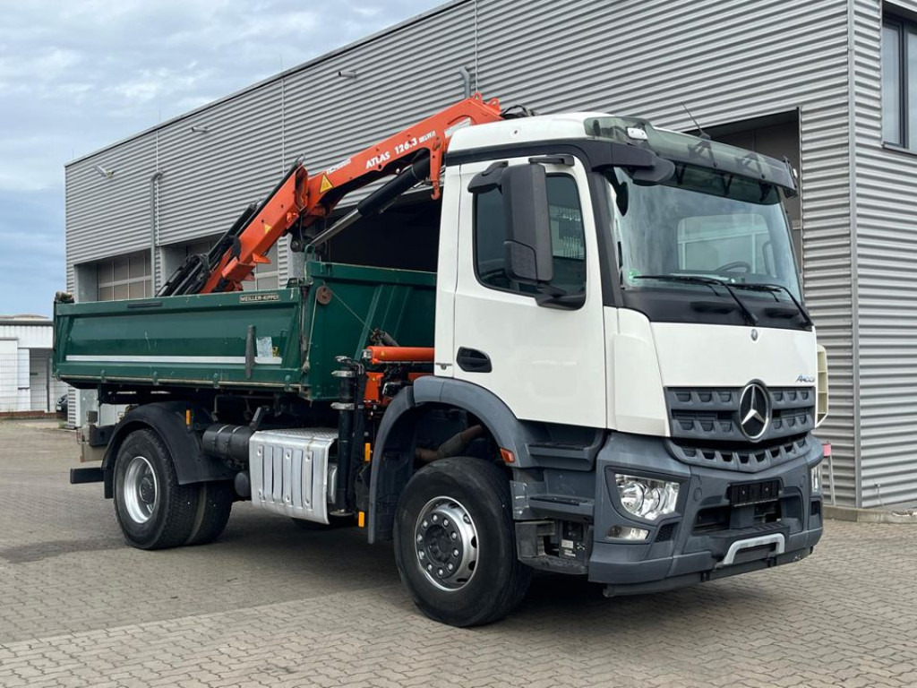 Camion basculantă, Camion cu macara MERCEDES-BENZ Arocs 1835 K 2-Achs Kipper Kran Atlas 126.3: Foto 8