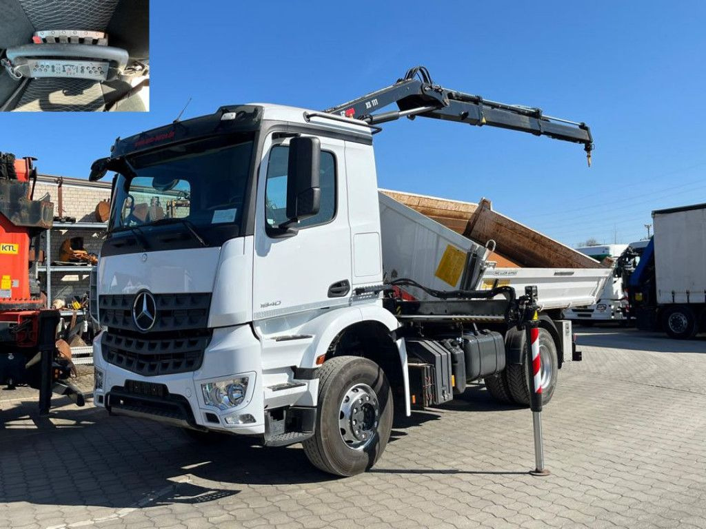 Mercedes-Benz Arocs 1840 K 2-Achs Kipper Kran Funk - Camion basculantă, Camion cu macara: Foto 1 Mercedes-Benz Arocs 1840 K 2-Achs Kipper Kran Funk - Camion basculantă, Camion cu macara: Foto 1