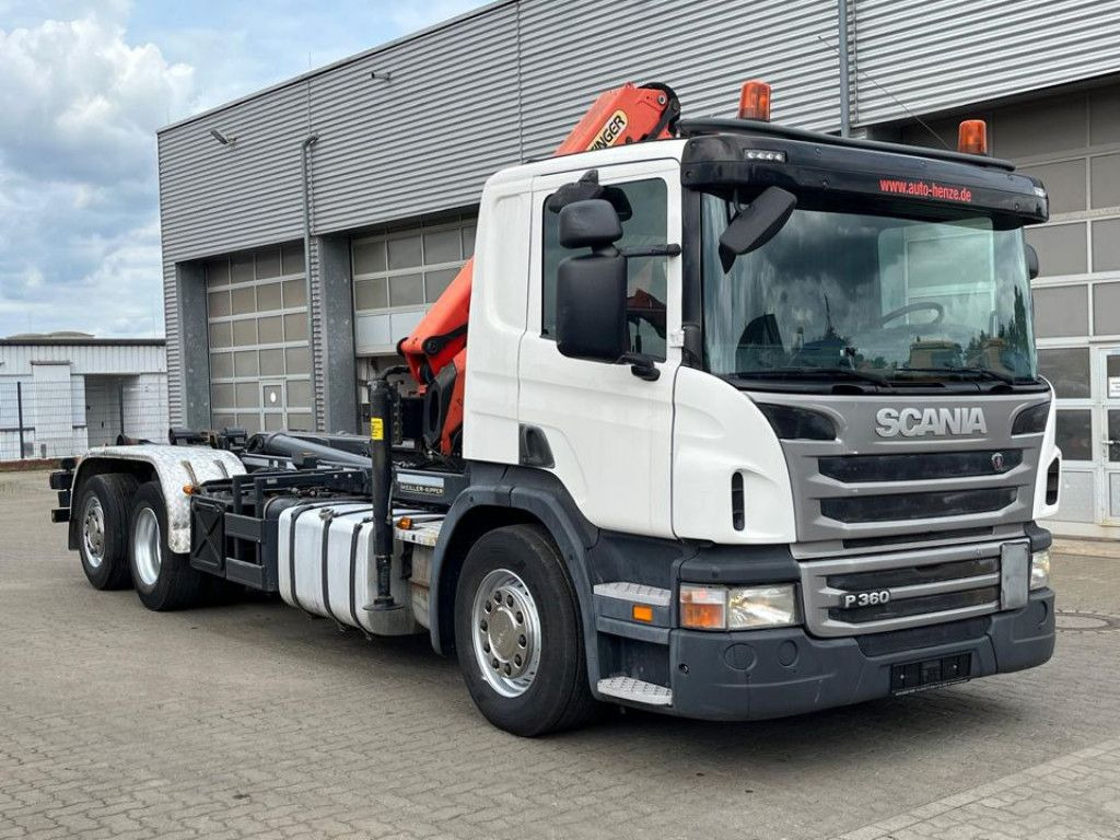Scania P 360 6x2 Abrollkipper mit Kran Lift/Lenkachse Scania P 360 6x2 Abrollkipper mit Kran Lift/Lenkachse - Camion cu cârlig, Camion cu macara: Foto 2 Scania P 360 6x2 Abrollkipper mit Kran Lift/Lenkachse Scania P 360 6x2 Abrollkipper mit Kran Lift/Lenkachse - Camion cu cârlig, Camion cu macara: Foto 2