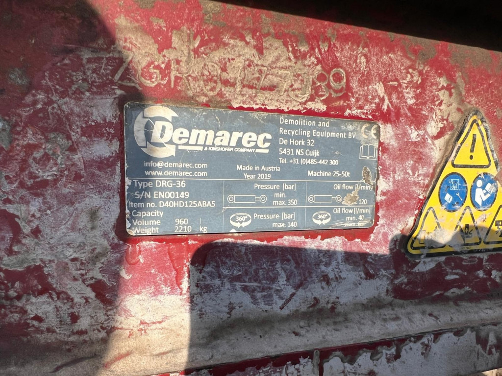 Demarec Sortiergreifer DRG 36 Anbaugeräte Baumaschinen Sortiergreifer 960Ltr. für Maschine 25-50to - Utilaje constructii: Foto 4 Demarec Sortiergreifer DRG 36 Anbaugeräte Baumaschinen Sortiergreifer 960Ltr. für Maschine 25-50to - Utilaje constructii: Foto 4