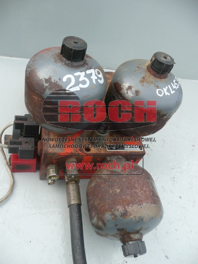 O&K 4523255 0001 MK060018 + HYDROAKUMULATOR 0,75L + 851020 24VDC + 02-178087 24VDC - Supapa hidraulica pentru Încărcător frontal pe pneuri: Foto 1 O&K 4523255 0001 MK060018 + HYDROAKUMULATOR 0,75L + 851020 24VDC + 02-178087 24VDC - Supapa hidraulica pentru Încărcător frontal pe pneuri: Foto 1