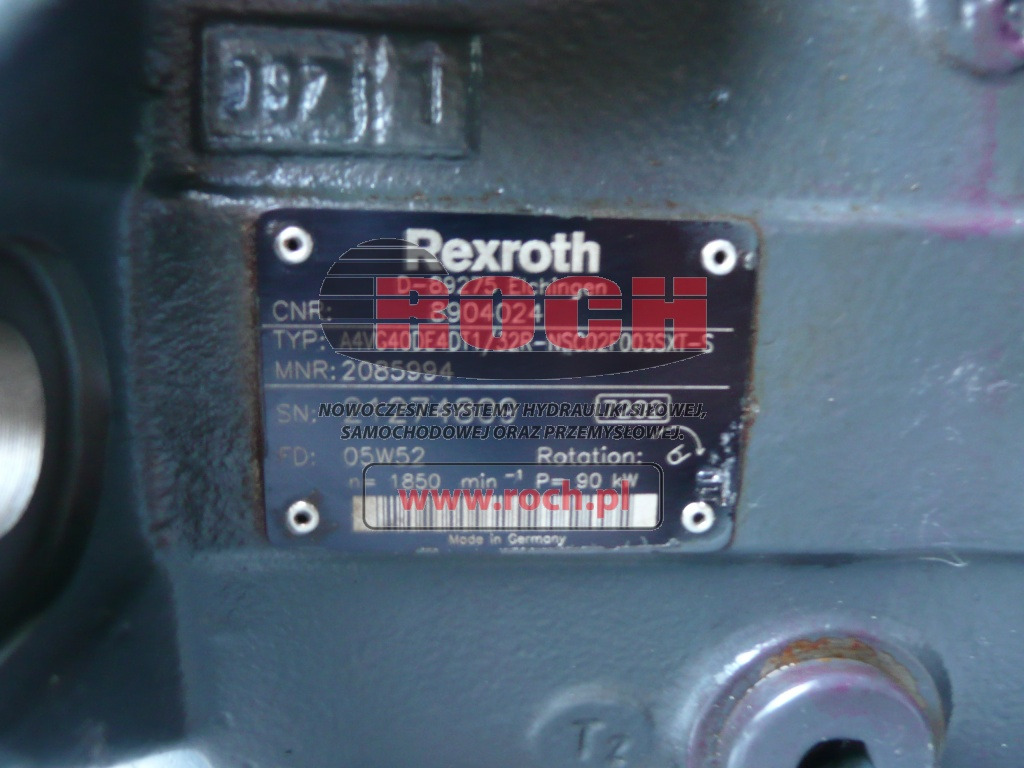 REXROTH A4VG40DE4DT1/32R-NSC02F003SXT-S 2085994 8904024 - Pompa hidraulica: Foto 2 REXROTH A4VG40DE4DT1/32R-NSC02F003SXT-S 2085994 8904024 - Pompa hidraulica: Foto 2