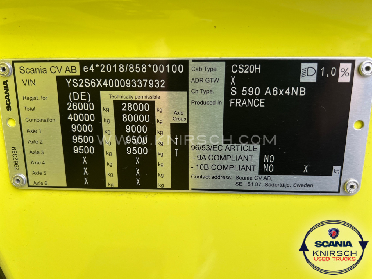 Cap tractor SCANIA S590A6X4NB: Foto 12