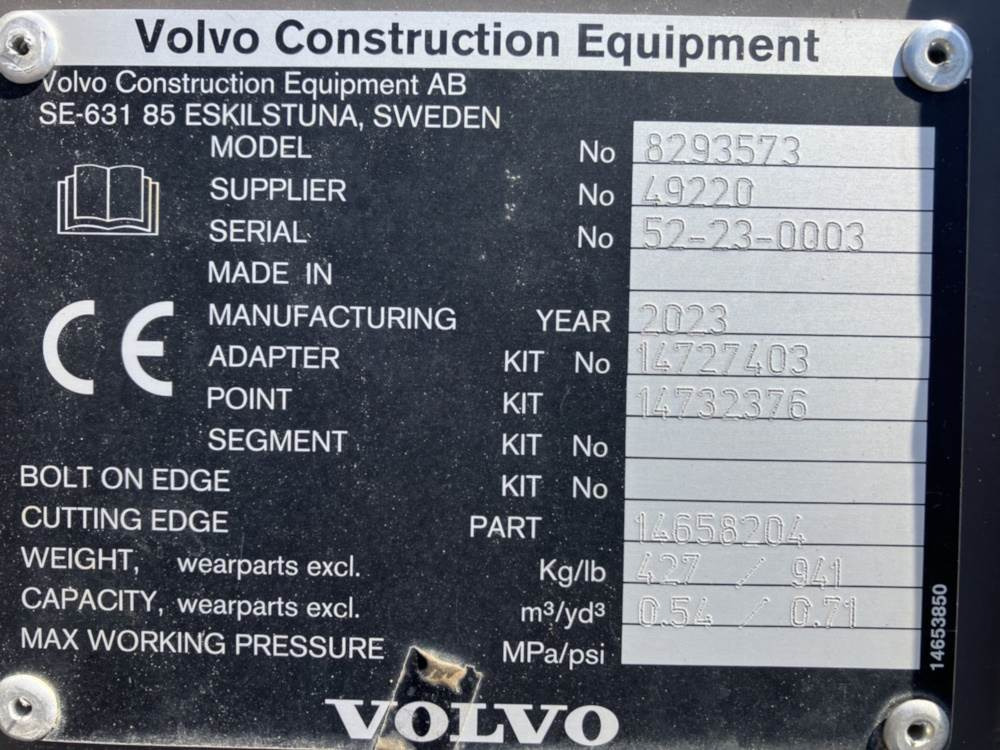 Volvo Tieflöffel mit Zähnen - S60/S60FPL - Buldoexcavator: Foto 4 Volvo Tieflöffel mit Zähnen - S60/S60FPL - Buldoexcavator: Foto 4