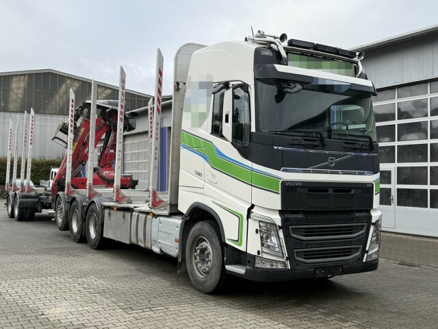 Volvo FH 510 8x4 Holztransporter Kran PENZ *Anhänger - Camion forestier, Camion cu macara: Foto 1 Volvo FH 510 8x4 Holztransporter Kran PENZ *Anhänger - Camion forestier, Camion cu macara: Foto 1