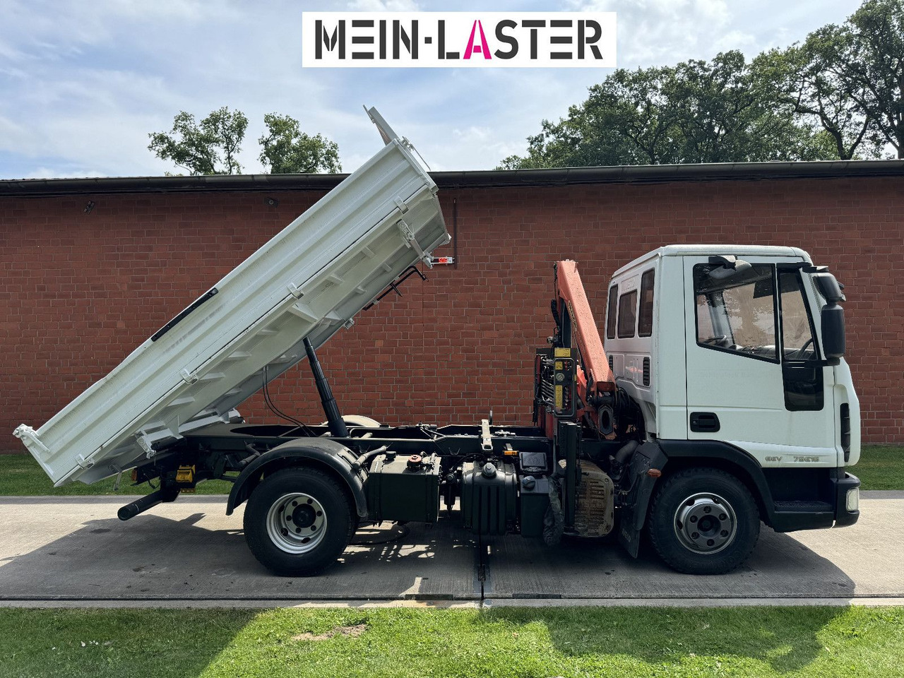 Autoutilitară basculantă Iveco ML75E16 3 S-Kipper Kran PK  9,4m-550 kg Greifer: Foto 15