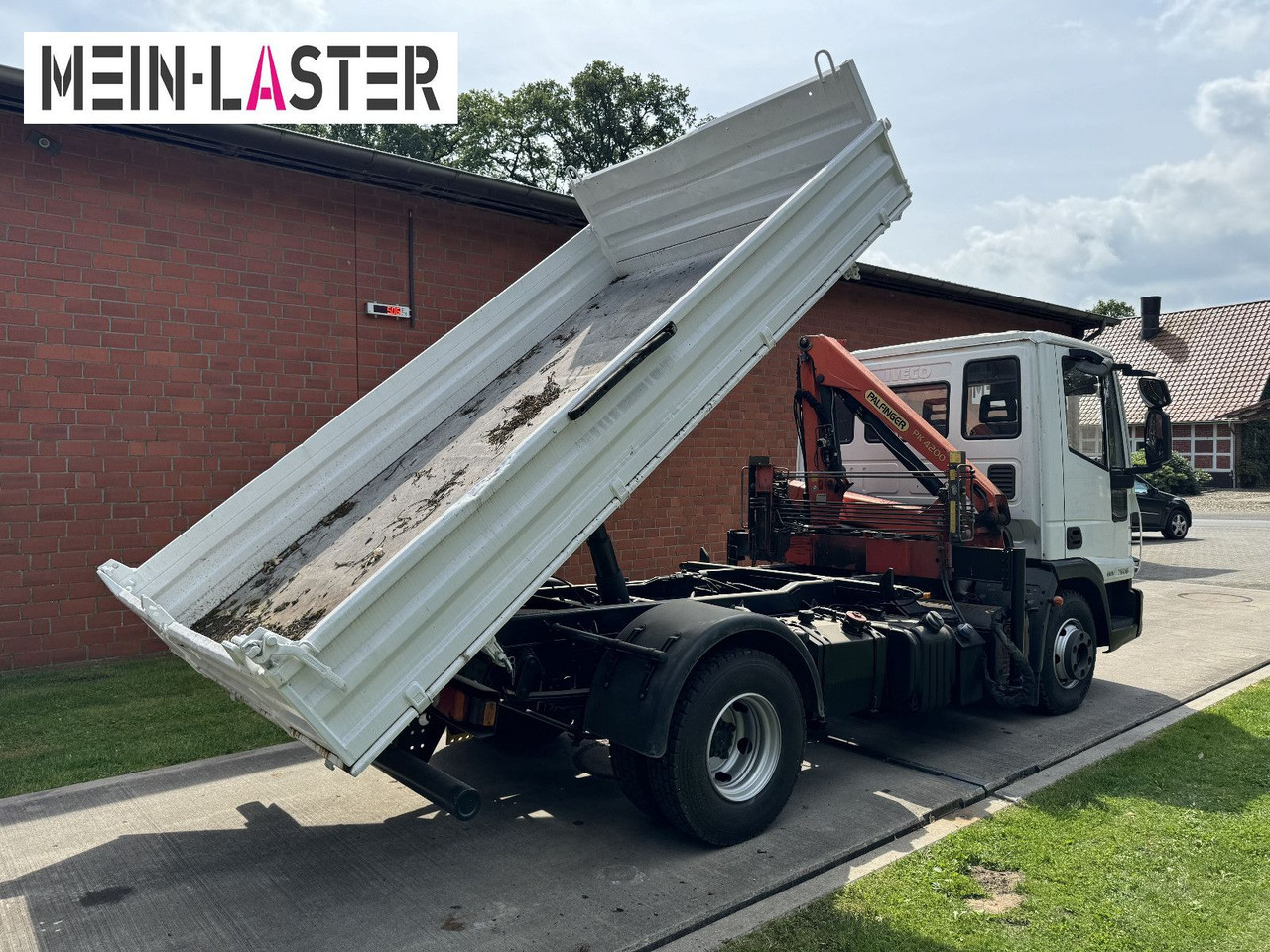 Autoutilitară basculantă Iveco ML75E16 3 S-Kipper Kran PK  9,4m-550 kg Greifer: Foto 20